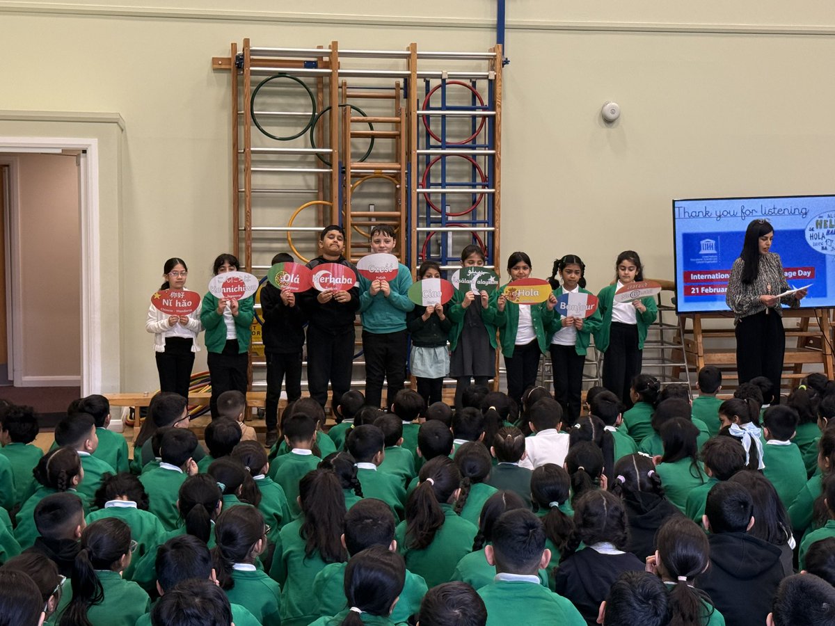 DeeplishPA's tweet image. Our Young Interpreters hosted their first ever assembly this morning to raise their profile as pupil leaders and share information about International Mother Language Day @UN @YIscheme