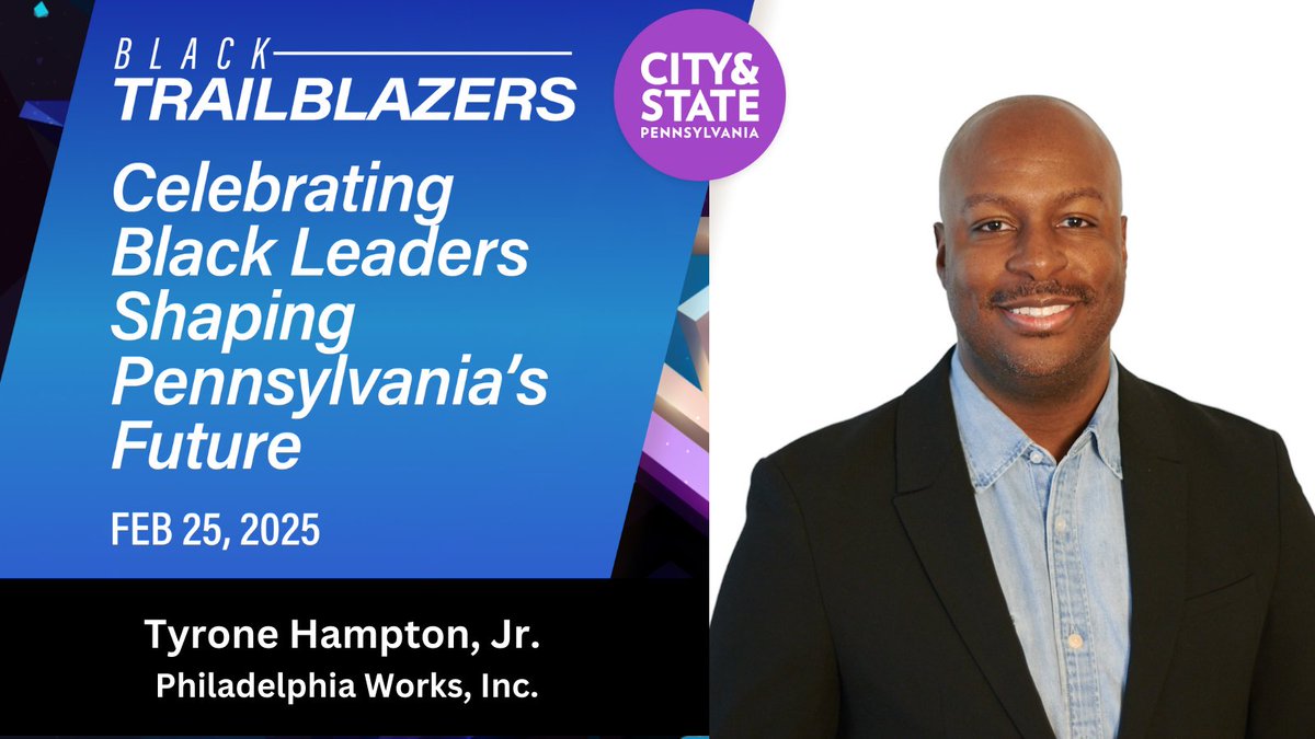 🌟 Celebrating Excellence! City &amp; State PA - 2025 Black Trailblazers 🌟

@PhilaWorks congratulates all the honorees! Special shoutout to Tyrone Hampton Jr., Director of Workforce Partnerships. 

Thank you all for paving the way for a brighter PA! 

cityandstatepa.com/power-lists/20…