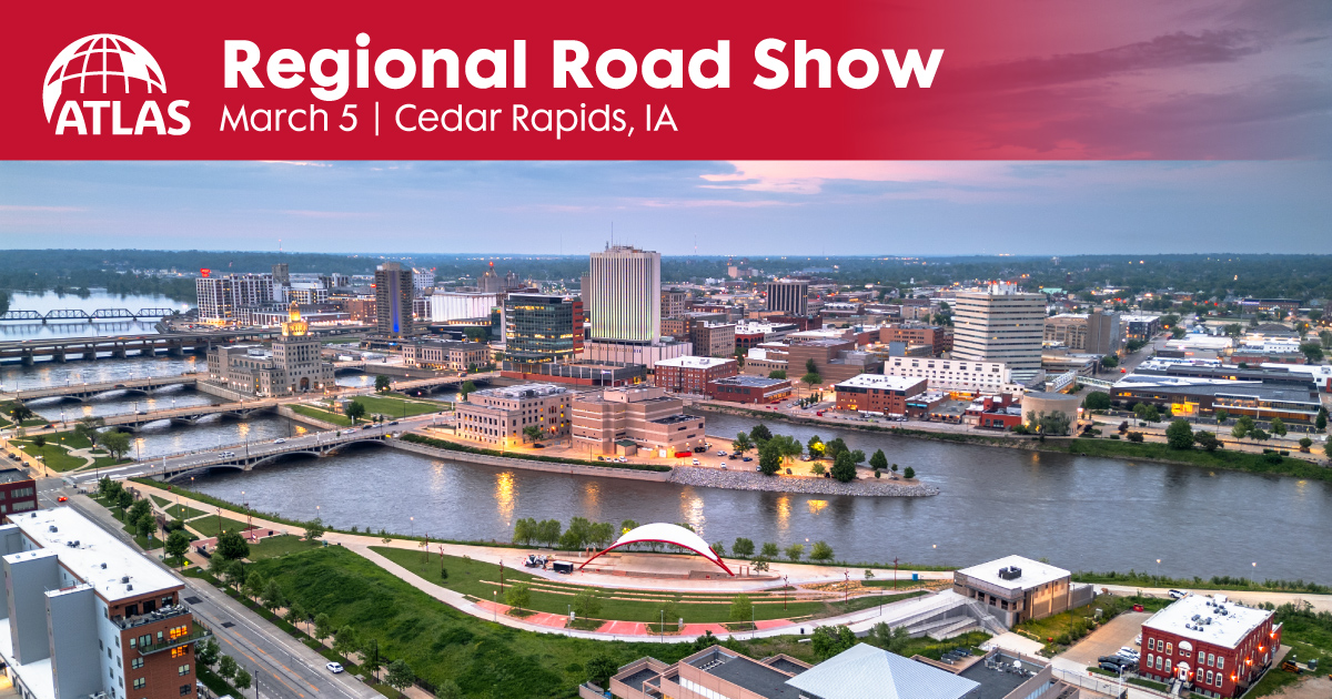 We are headed to Cedar Rapids, IA for our next roadshow. ✈️ And did we mention it will be bilingual? Join us for a day of networking, education, fun, and prizes!

Register here: atlasroofing.pulse.ly/ki4gawh6ws

#AtlasRoadShow #IowaRoofers #RoofingLeaders