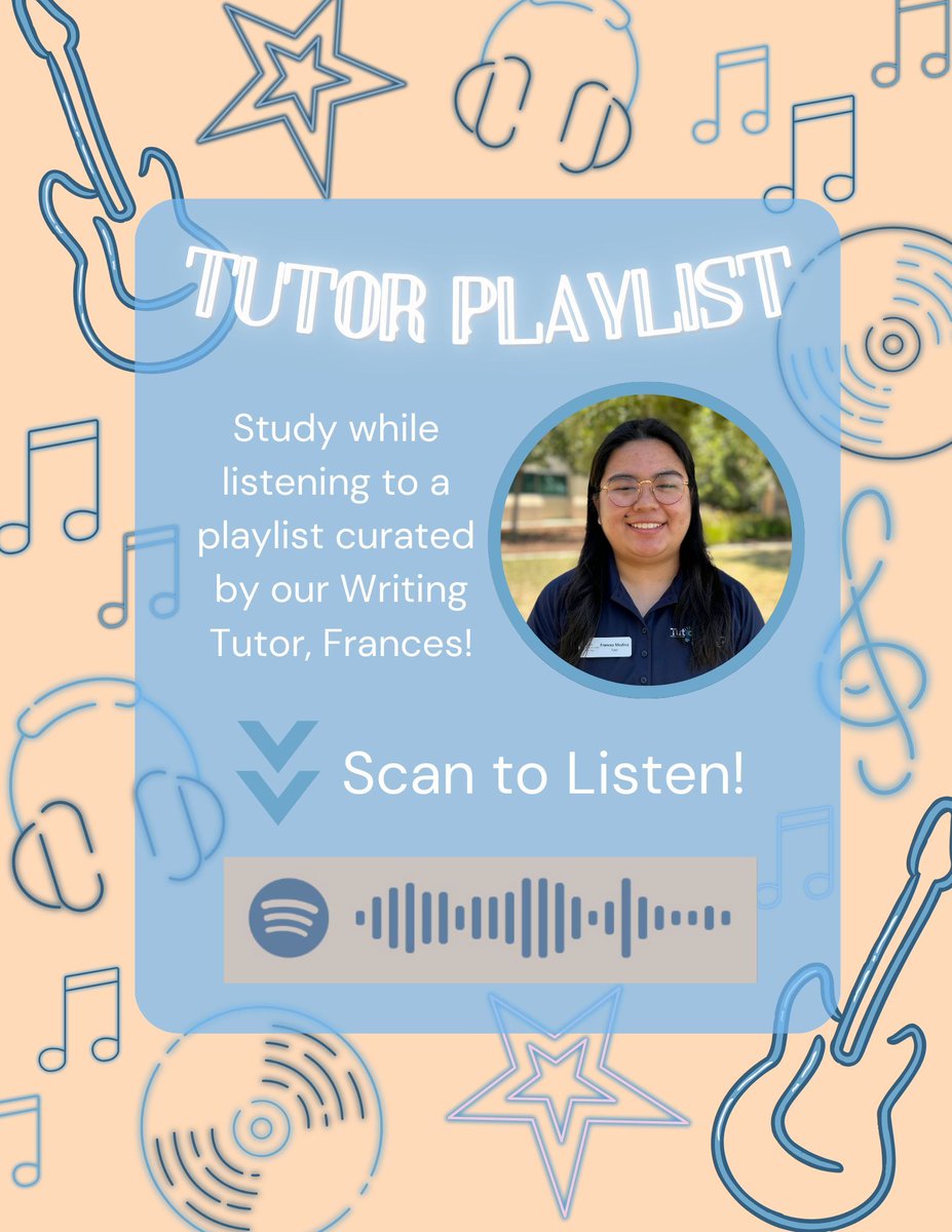 Clovis_TC's tweet image. Tutor Playlist! Scan the Code with the Spotify app to check out Frances&apos; &quot;epic girl&quot; playlist! #cloviscommunity #clovistutorialcenter #tutor #Writing #Humanities #music @cloviscrush @cloviscollege