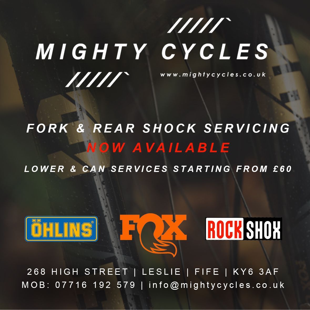 CyclesMighty's tweet photo. Fork &amp; Shock Servicing now available @ Mighty Cycles #mtbscotland #mtb #mtbfife https://t.co/j9RXCOF6fz