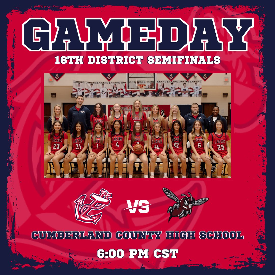 🚨GAMEDAY🚨

<a href="/rcladylakers/">RC Lady Laker Hoops</a> ⚓️
🆚
Metcalfe Co.

⏰ 6:00 PM 
📍Burkesville, KY
🏟️ Cumberland Co. HS

#DoYourJob #AllForRussell