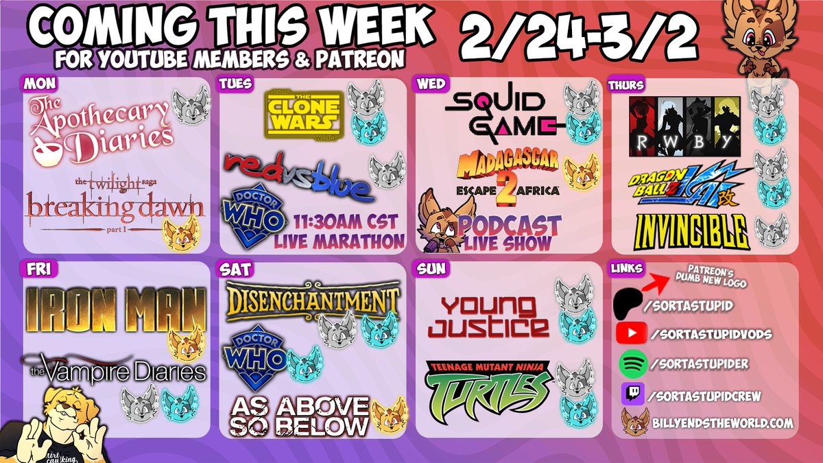 Patreon Schedule Time!