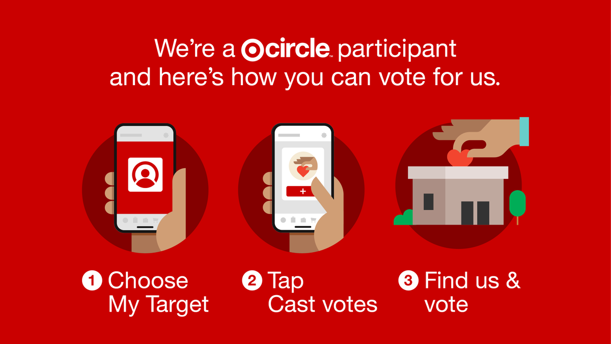 stlouiscasa's tweet image. Every time you shop at Target, you earn a vote through Target Circle™
Step 1: Choose ‘My Target’ in the Target app or ‘Account’ on Target.com
Step 2: Tap ‘Cast votes’
Step 3: Find us &amp;amp; vote
Vote for CASA January-March!
#MakeADifference #TargetCircle #SupportCASA