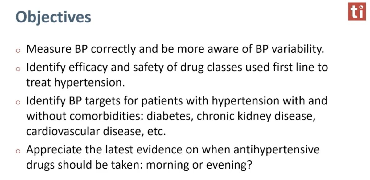 ICYMI - Debunking some of the hype in #Hypertension
ti.ubc.ca/drugevidence24

Dr. James Wright summarizes latest evidence on #antihypertensives:

⏰ chronotherapy
💊 first line tx
🎯 blood pressure targets
⚠️ tx efficacy + safety

#meded #medsafety