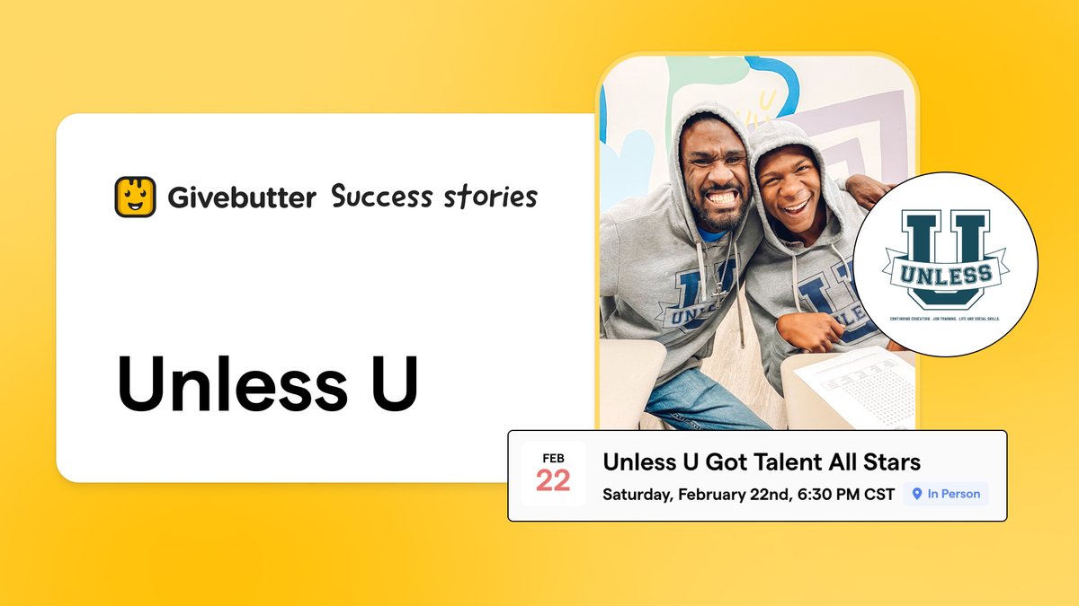 The changemakers at <a href="/unless_u/">Unless U</a> were tired of juggling an outdated CRM with a patchwork of fundraising and engagement tools—all costing them unnecessary time, headaches, and money.

Watch what happened when they discovered Givebutter 💛 givebutter.com/success-storie…