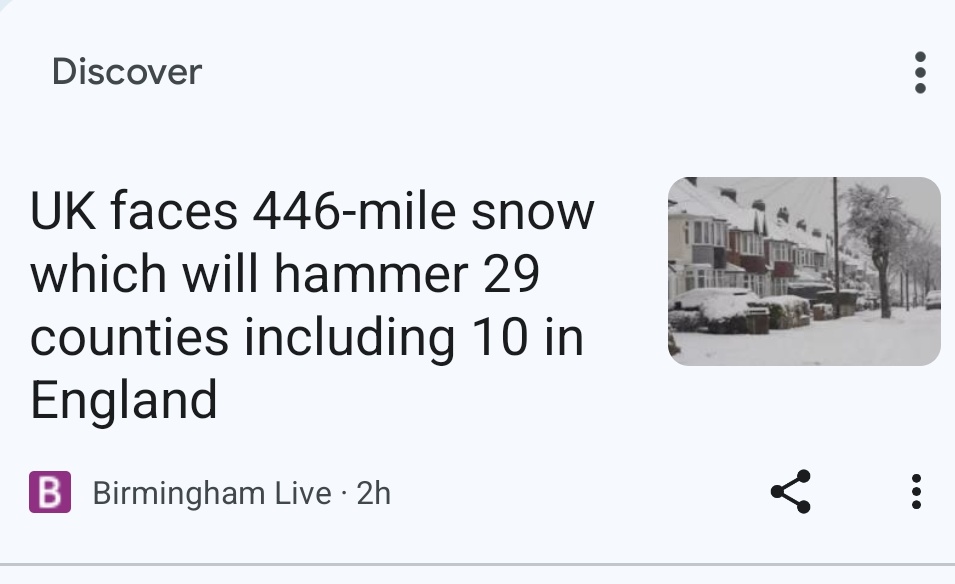 Geoff Kennedy (@geoffkennedy) on Twitter photo We've come to accept the constant posts forecasting snow which rarely arrives. 6inch? 2ft? It's always a bit of an exaggeration. But 446 miles? Now you're just being silly, <a href="/birminghampost/">Birmingham Post</a>! We've come to accept the constant posts forecasting snow which rarely arrives. 6inch? 2ft? It's always a bit of an exaggeration. But 446 miles? Now you're just being silly, <a href="/birminghampost/">Birmingham Post</a>!