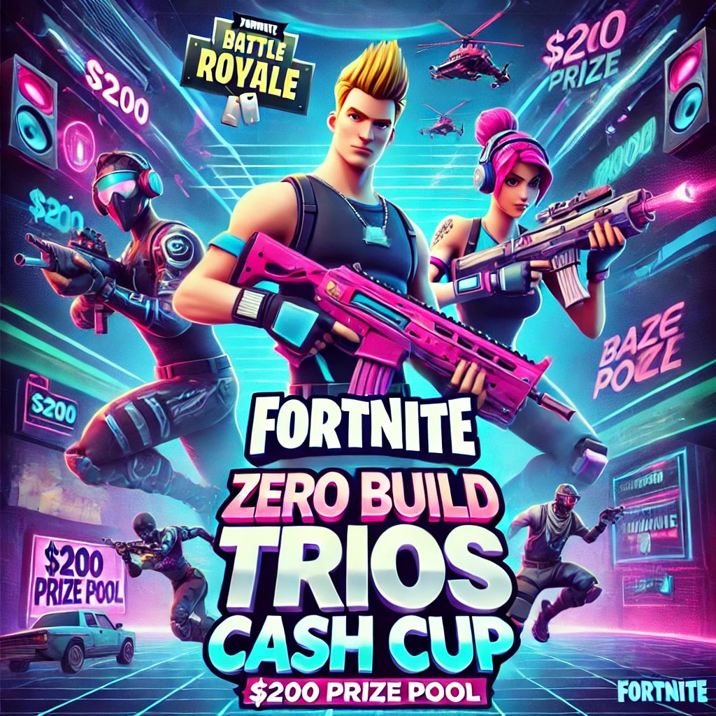 ZB Trio Cash Cup 
Febuary 27th 8PM EST 
$200 
5 NAC ZB Reload Games  

To Be Considered: ❤️&amp;♻️Reply with Trio
(single lobby) 
Captain spots given out wednesday