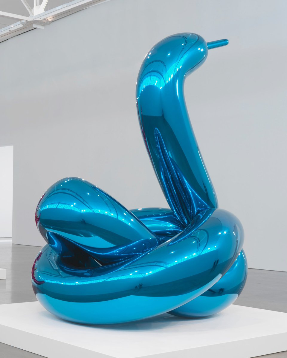 “Balloon Swan (Blue)” from the Antiquity series. One of the first sculptures I ever made as a child was a swan. I worked very hard in trying to get its shape just right, even though it had some awkwardness to it. I felt finally with the Balloon Swan I got it right. 
 
“Balloon