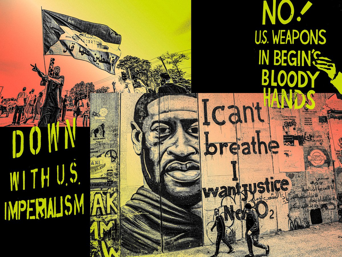 lindsayballant's tweet image. Since my previous employer shuttered us after the election, I can post these collages I did for an unpublished piece that tied the Gaza campus protests to the history of Liberation and anti-imperialist movements with the Civil Rights and Black Lives Matter movements in the U.S.