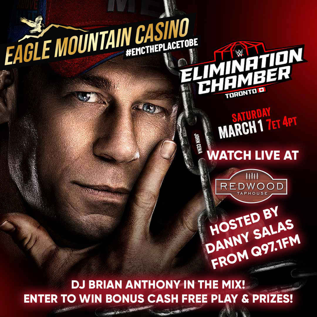 🎧 Danny Salas🎙 (@ruthlessradio) on Twitter photo This Saturday, March 1st!
Another huge #WWE Watch Party at <a href="/EagleMtnCasino/">EagleMountainCasino</a>!
Eat, drink, and check out #EliminationChamber on 70+ screens at Redwood Taphouse inside Eagle Mountain Casino along with fans from all over the valley!
Make some plans 💪🏼
#EMCThePlaceToBe This Saturday, March 1st!
Another huge #WWE Watch Party at <a href="/EagleMtnCasino/">EagleMountainCasino</a>!
Eat, drink, and check out #EliminationChamber on 70+ screens at Redwood Taphouse inside Eagle Mountain Casino along with fans from all over the valley!
Make some plans 💪🏼
#EMCThePlaceToBe