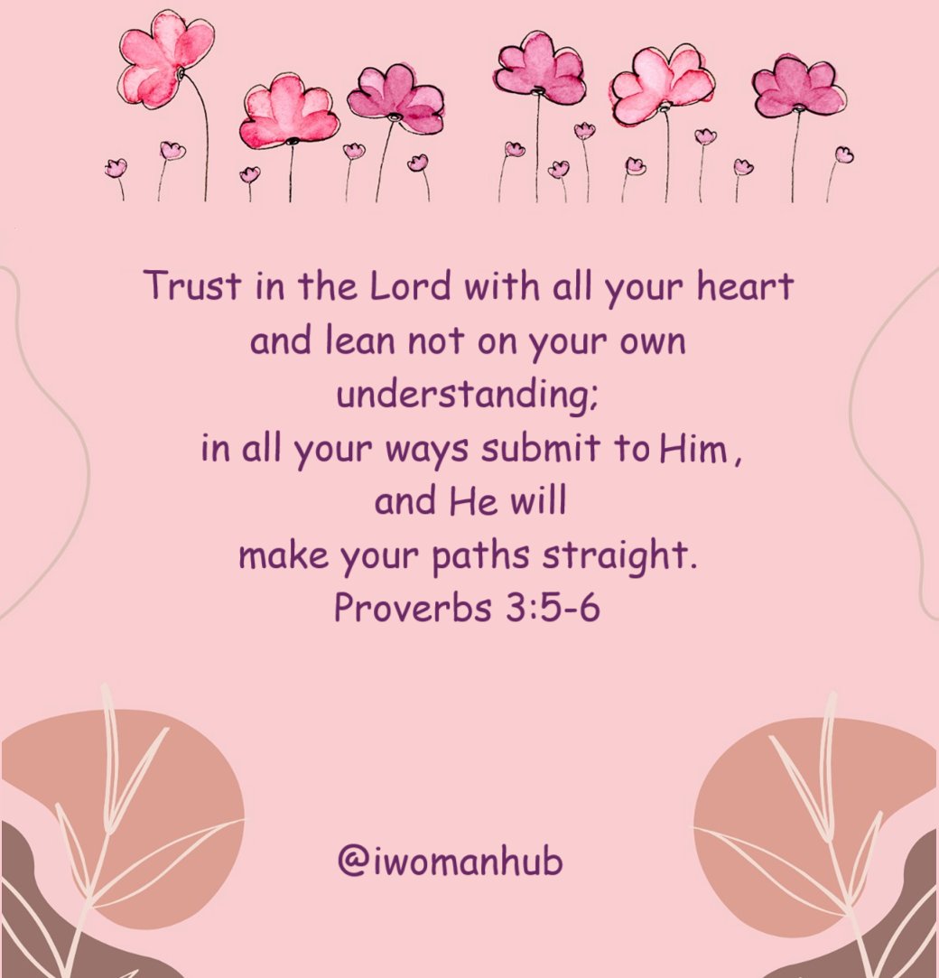 IWomanHub's tweet photo. Trust God fully, follow His lead, and He will guide your path. ✨🙏🏼❤‍🔥 #Proverbs3v5_6 #TrustGod #FaithOverFear #LetGoLetGod #WalkByFaith #DivineGuidance
@iamtheLadyDerby @IWomanTalks https://t.co/q3MM58UDmo