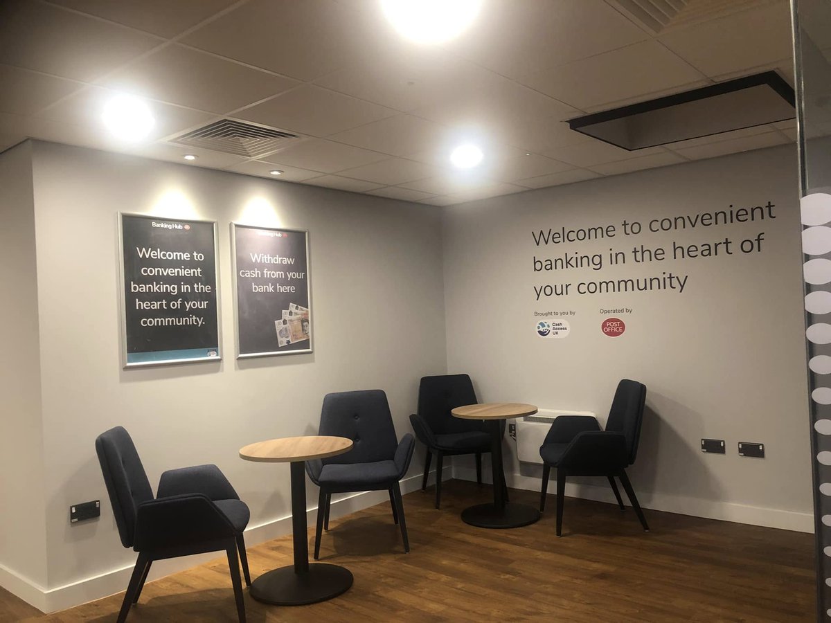 Rossendale Borough Council (@rossendalebc) on Twitter photo The Bacup Banking Hub offers a counter service operated by the Post Office, where customers can carry out regular cash transactions and can talk to their own bank on a dedicated day.π³
πBacup Banking Hub (former Lloyds Chemist near B&M)
πMon to Fri - 9am - 5pm The Bacup Banking Hub offers a counter service operated by the Post Office, where customers can carry out regular cash transactions and can talk to their own bank on a dedicated day.π³
πBacup Banking Hub (former Lloyds Chemist near B&M)
πMon to Fri - 9am - 5pm