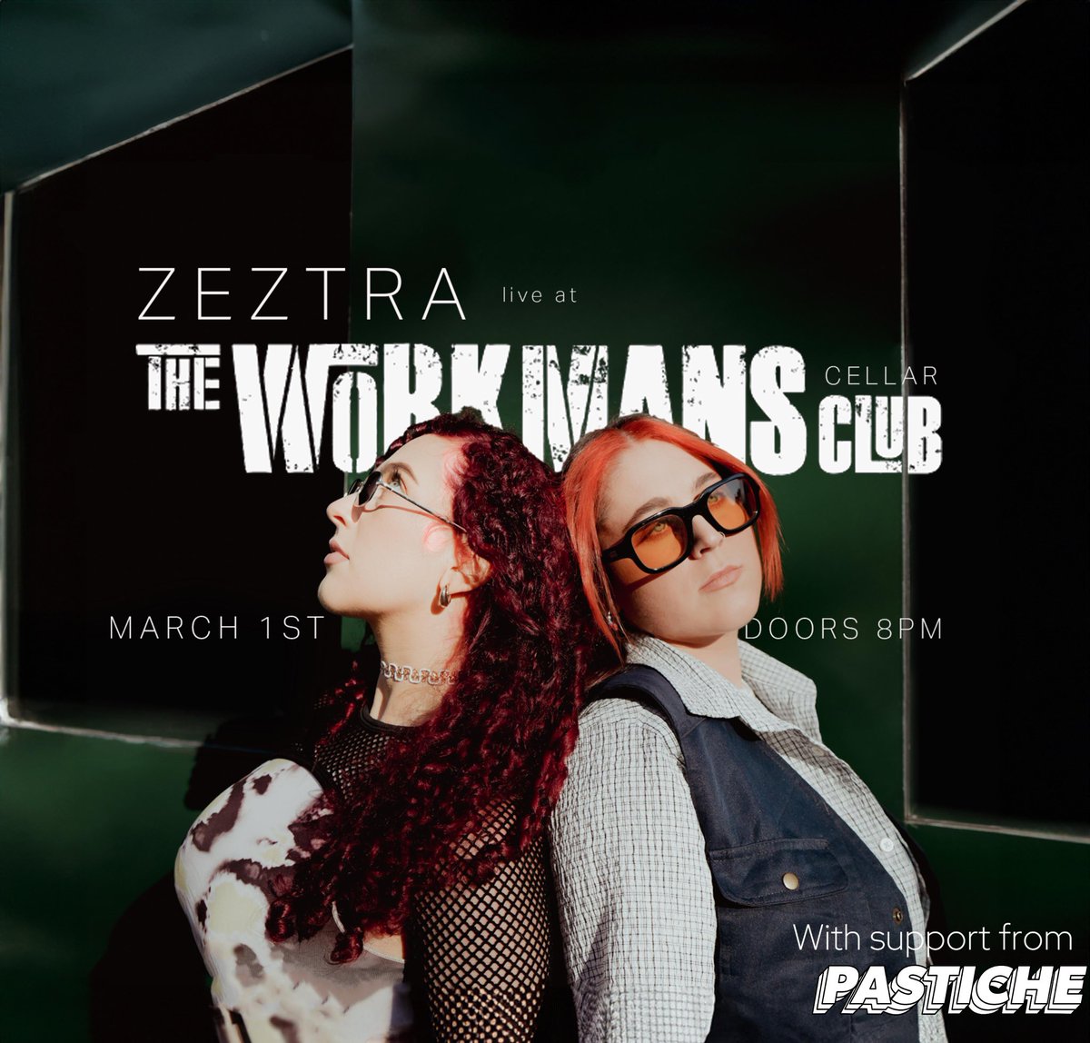 SOS Artists (@sosartistsmgmt) on Twitter photo ⚡️ <a href="/WhoisPastiche/">Pastiche</a> has just been announced as support for <a href="/ZeztraOfficial/">ZeztraOfficial</a> headline <a href="/WorkmansDublin/">The Workmans Club</a> cellar show on Saturday March 1st 📍
#sosartistsmgmt ⚡️ <a href="/WhoisPastiche/">Pastiche</a> has just been announced as support for <a href="/ZeztraOfficial/">ZeztraOfficial</a> headline <a href="/WorkmansDublin/">The Workmans Club</a> cellar show on Saturday March 1st 📍
#sosartistsmgmt
