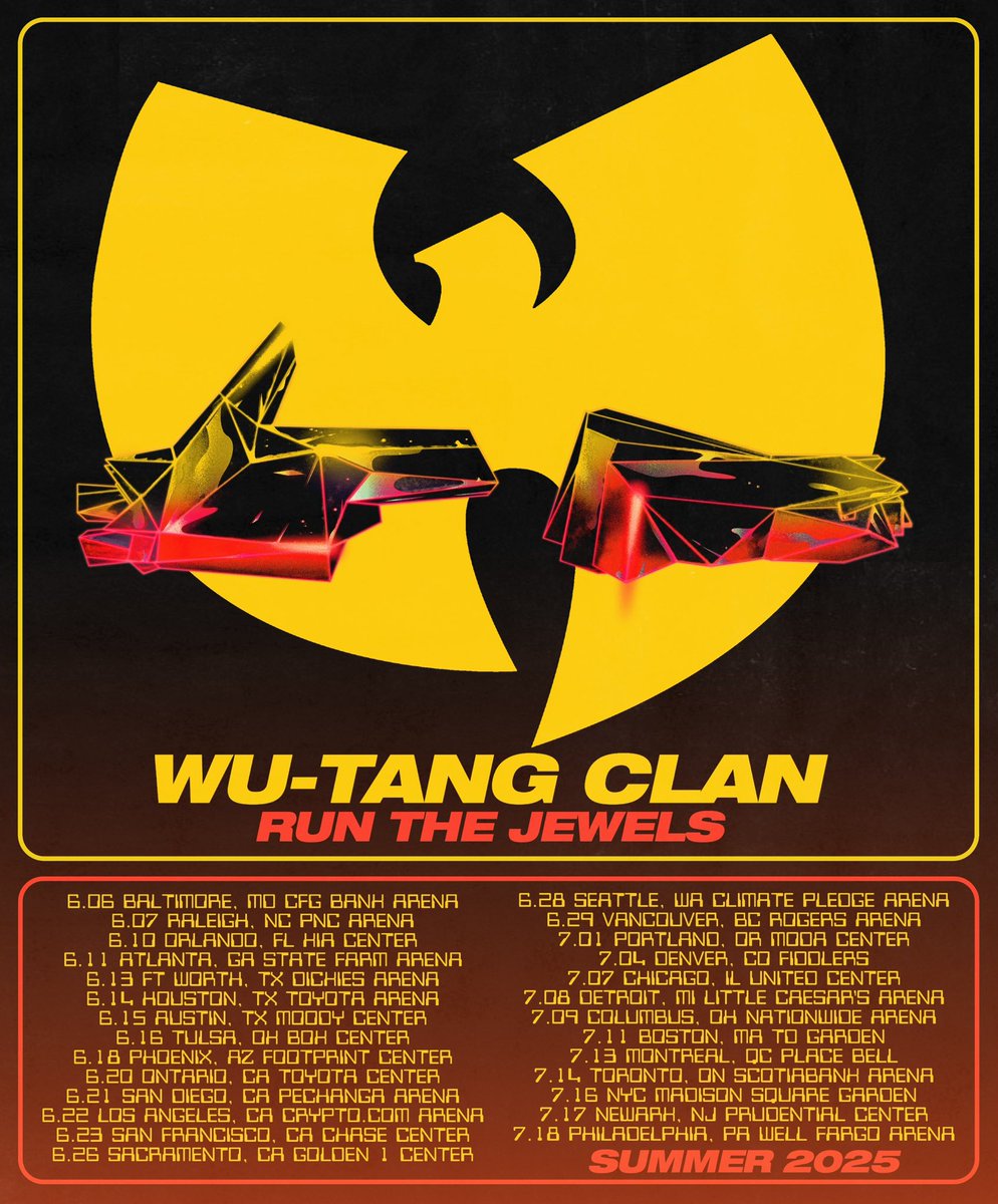 The Gza took me on tour and gave me Godbody Game.  The Chef, Ghost, &amp; Cap had my petty drug dealing mind seeing audio movies. The entire Wu Tang Clan changed my mind with beats and rhymes. 

Needless to say Run The Jewels live With The Wu is A Dream Come True..tickets on sale