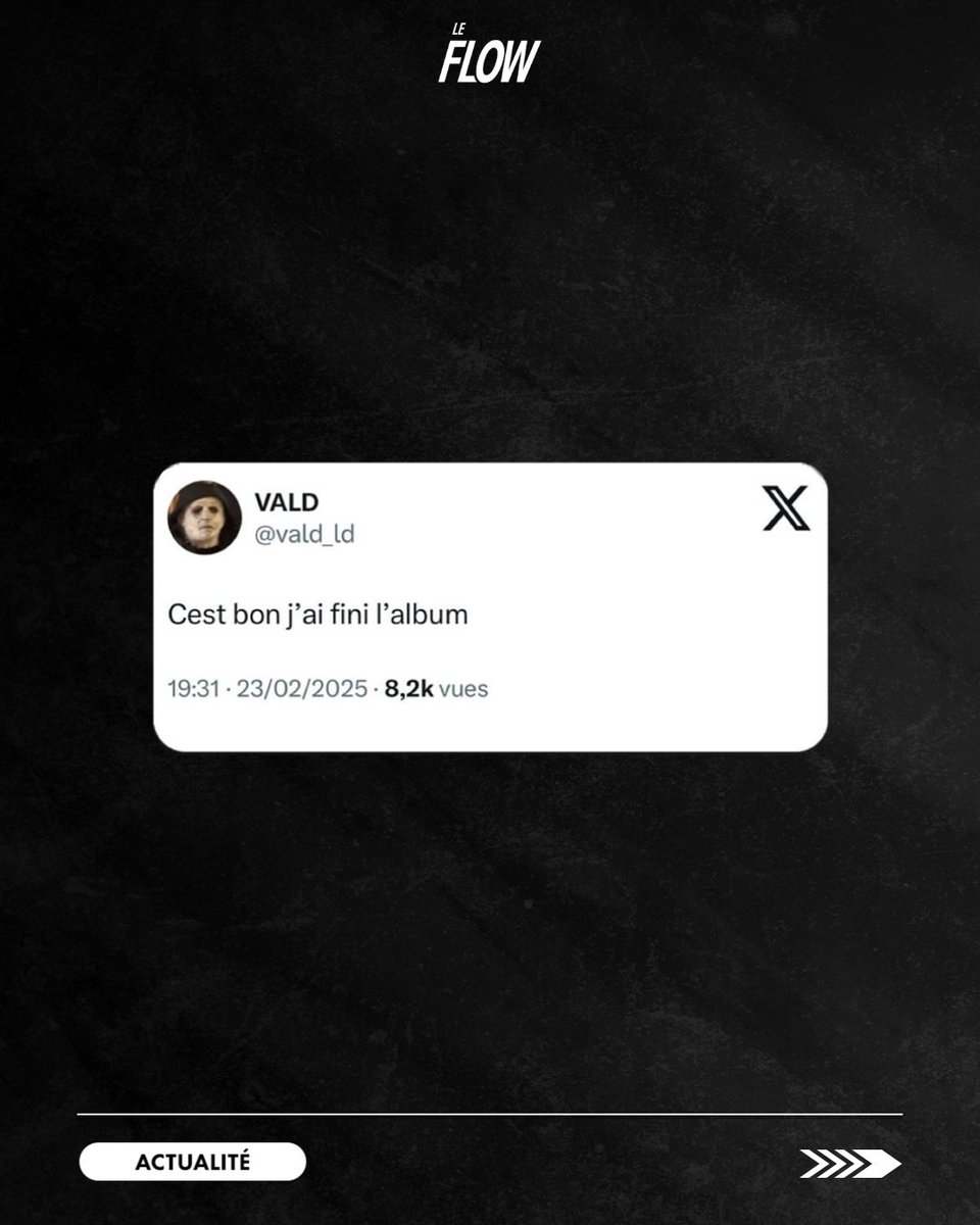 LeFlowtv's tweet image. VALD a fini son nouvel album et nous balance un extrait inédit  🔥

#rap #vald @vald_ld #leflow