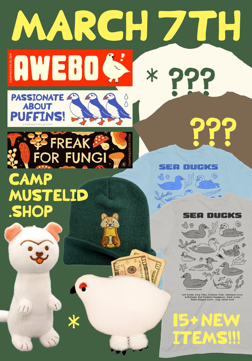 shop drop will be MARCH 7TH! @ 3pm EST! 🍀🌲🪵

the shop has a whole new look and the new stock to match! see you then!!!!