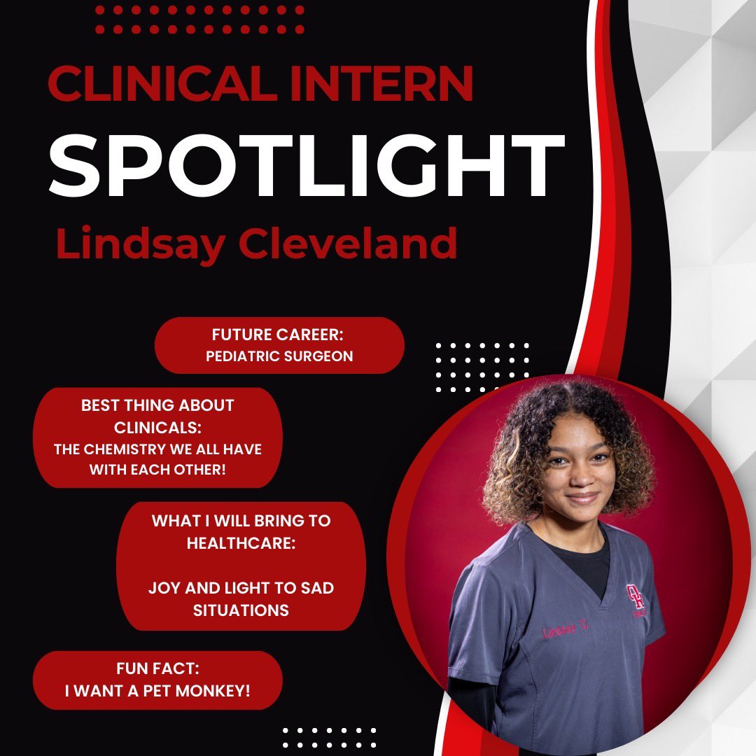 Meet our featured DE Clinical Intern, Lindsay! She earned her CCMA recently! 🐾🏥🎉
