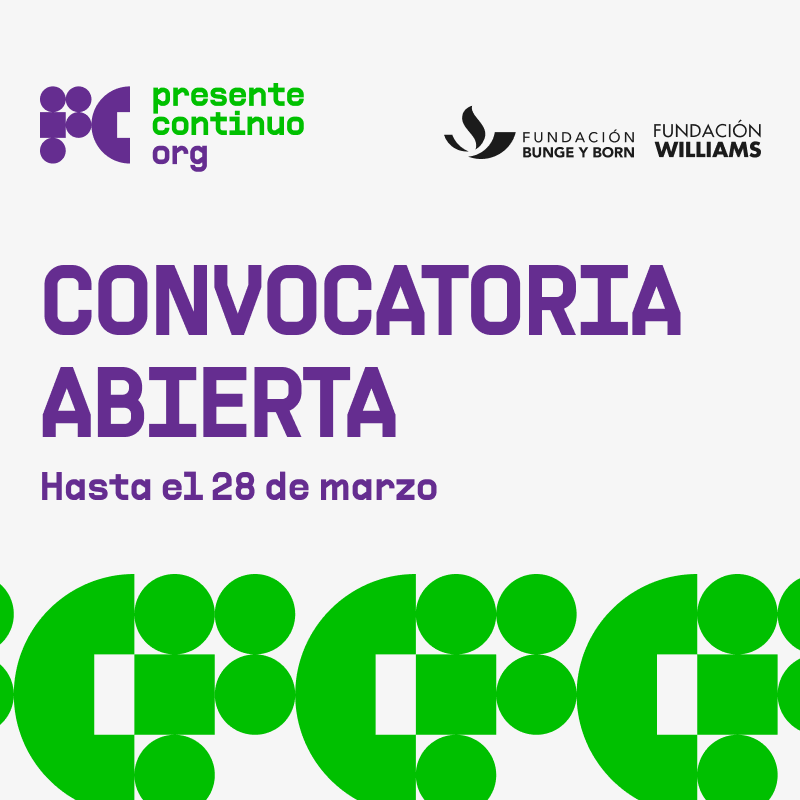📢Abre la convocatoria a participar de Presente Continuo Org, el programa de arte, ciencia y tecnología, que llevamos adelante junto a la <a href="/FundacionByB/">Fundación Bunge y Born</a>. Invitamos a artistas, investigadores, curadores, tecnólogos, científicos y todas aquellas personas interesadas en la