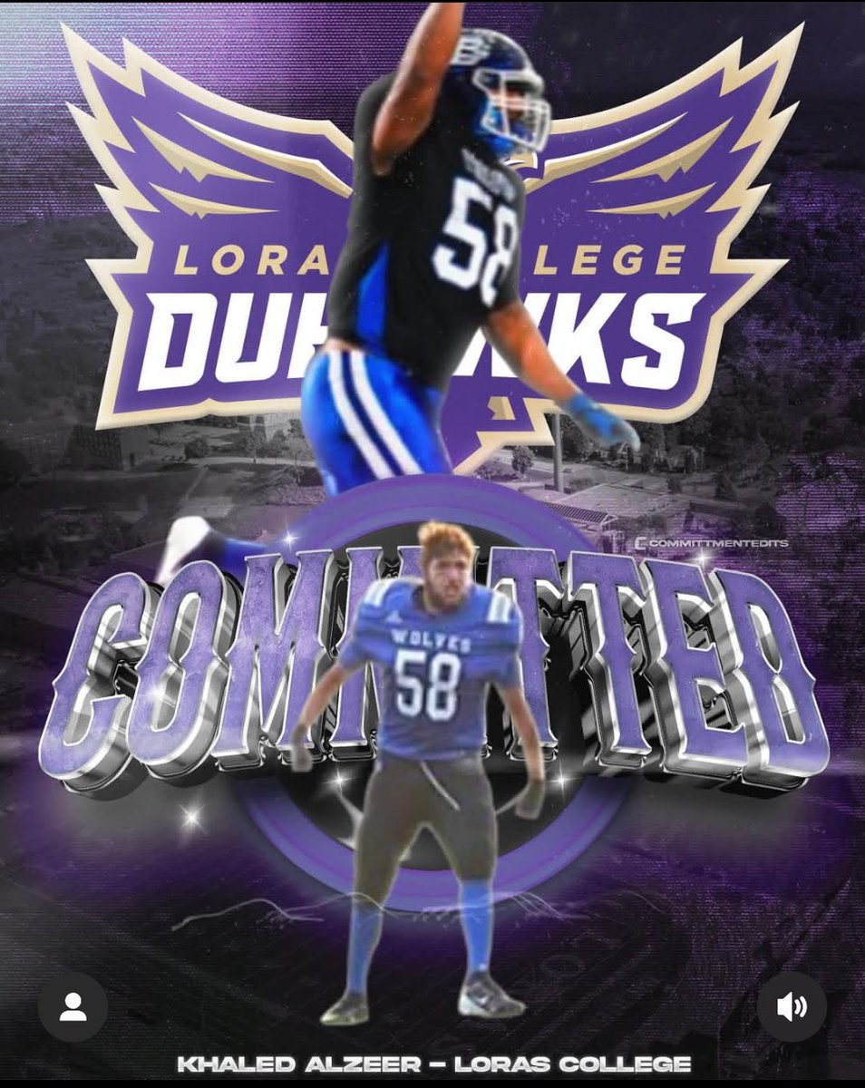 FootballBoone's tweet image. Congratulations to (SR) @khaledalzeer9 on his commitment to go and play for @LorasCollegeFB! We are so proud of the work you put in and wish you the best of luck at the next level! 

#ContinueTheProcess🐺