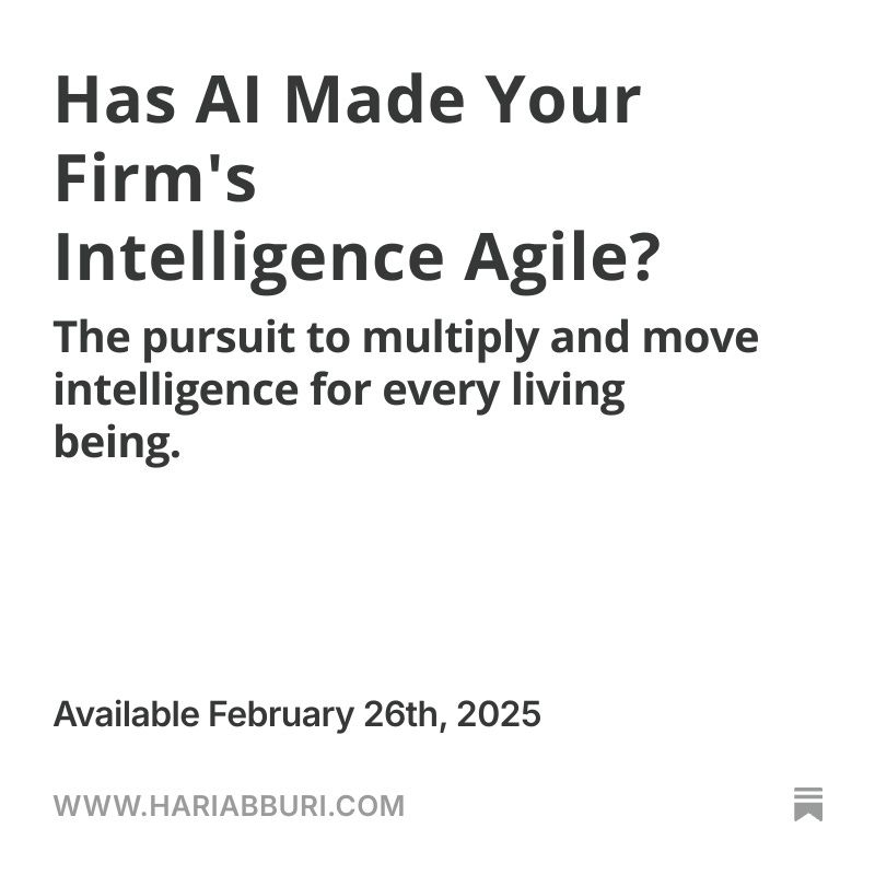 Companies spend disproportionate amounts of time on fragmented knowledge (both formal and informal) and look at points to capture this rather than focus on networks that use and multiply it (internal and external). 

Subscribe to read:
buff.ly/4bhPbm3