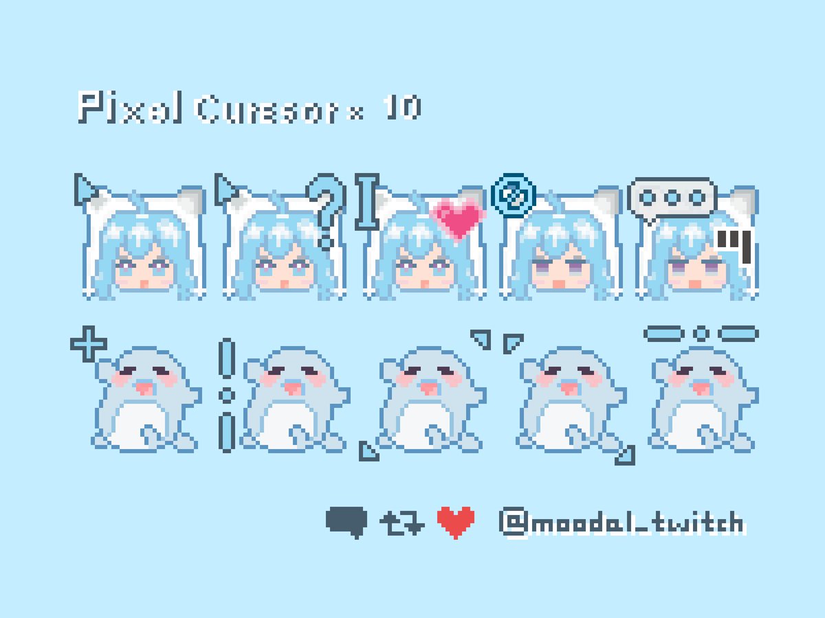 moondal_twitch's tweet image. Pixel Cursor @RU_U0218 

像素練習生 is me !!
給阿魚寶寶做新衣裝的鼠標圖🥰
 (有一個要改更新會放在留言區)
第一次畫像素圖的我志己已經是很滿意了🥹
未來繼續解鎖🌸❤️

#pixelart #pixelcursor #pixelpractice
#픽셀아트