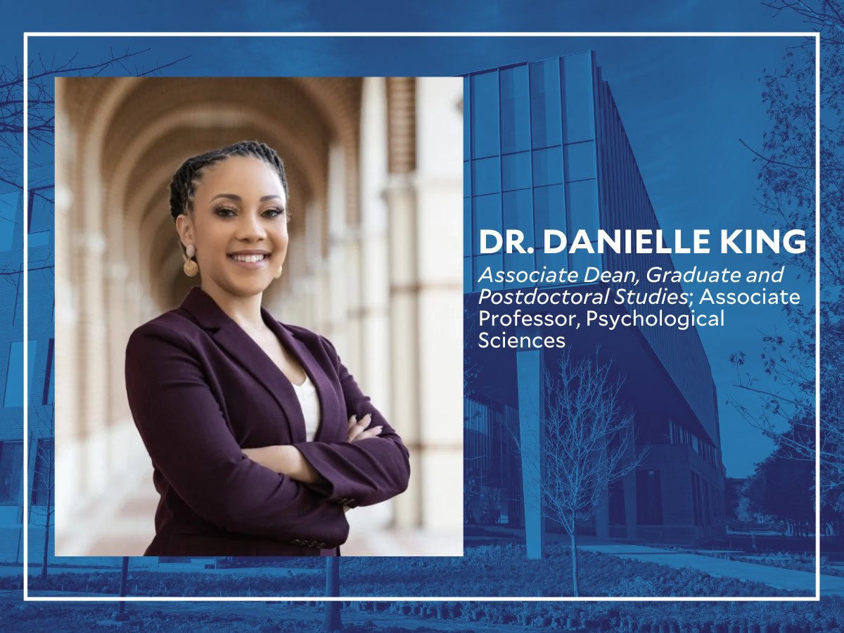 Exciting news! Dr. Danielle King has been named Associate Dean of Graduate and Postdoctoral Studies! 🎉 A leader in motivation and resilience, she’ll develop data-driven programs to support grad student success. Congrats, Dr. King! #RiceSocSci #ShapingTheFuture