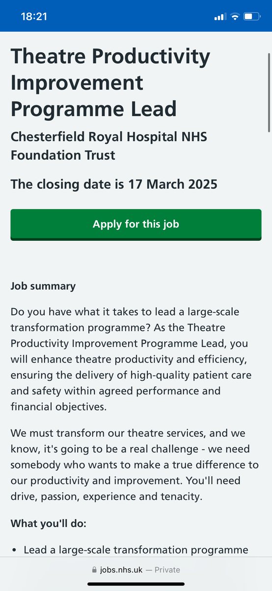 Vignesh Murali (@vmurali1988) on Twitter photo Come work with us <a href="/royalhospital/">Chesterfield Royal Hospital NHS FT</a> . Give me shout if interested.
jobs.nhs.uk/candidate/joba… Come work with us <a href="/royalhospital/">Chesterfield Royal Hospital NHS FT</a> . Give me shout if interested.
jobs.nhs.uk/candidate/joba…