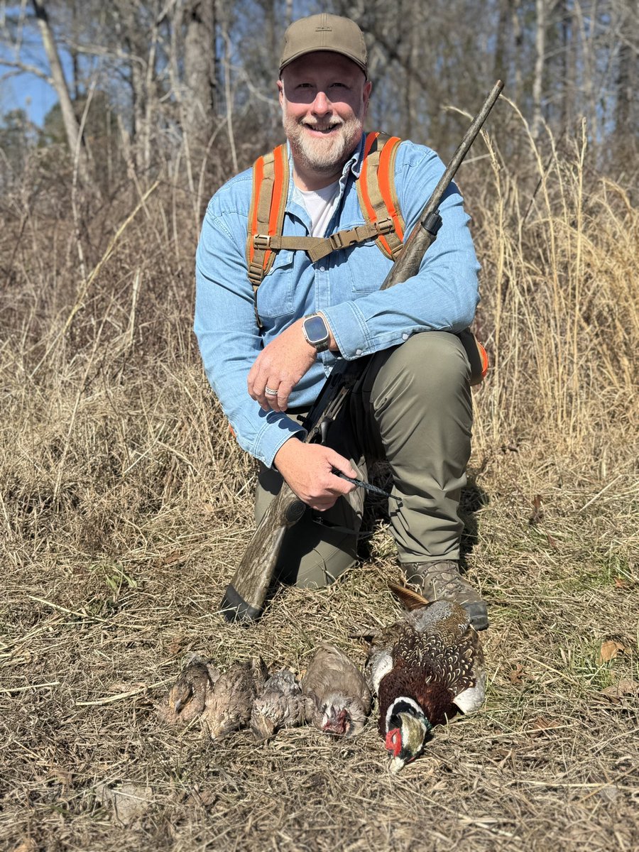 Had a good morning in the woods! Pheasant - Quail - Chucker. In the freezer waiting for the grill!!!