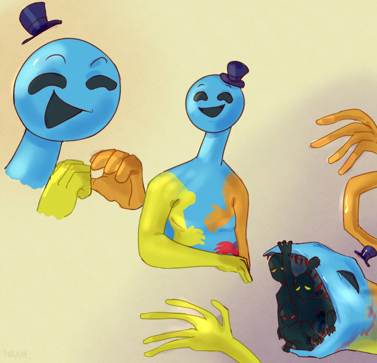 Nimk01_'s tweet photo. Silly
#PoppyPlaytimeChapter4 #PoppyPlaytime #PoppyPlaytimefanart #Doeythedoughman #Doey https://t.co/RY3BDe75ko