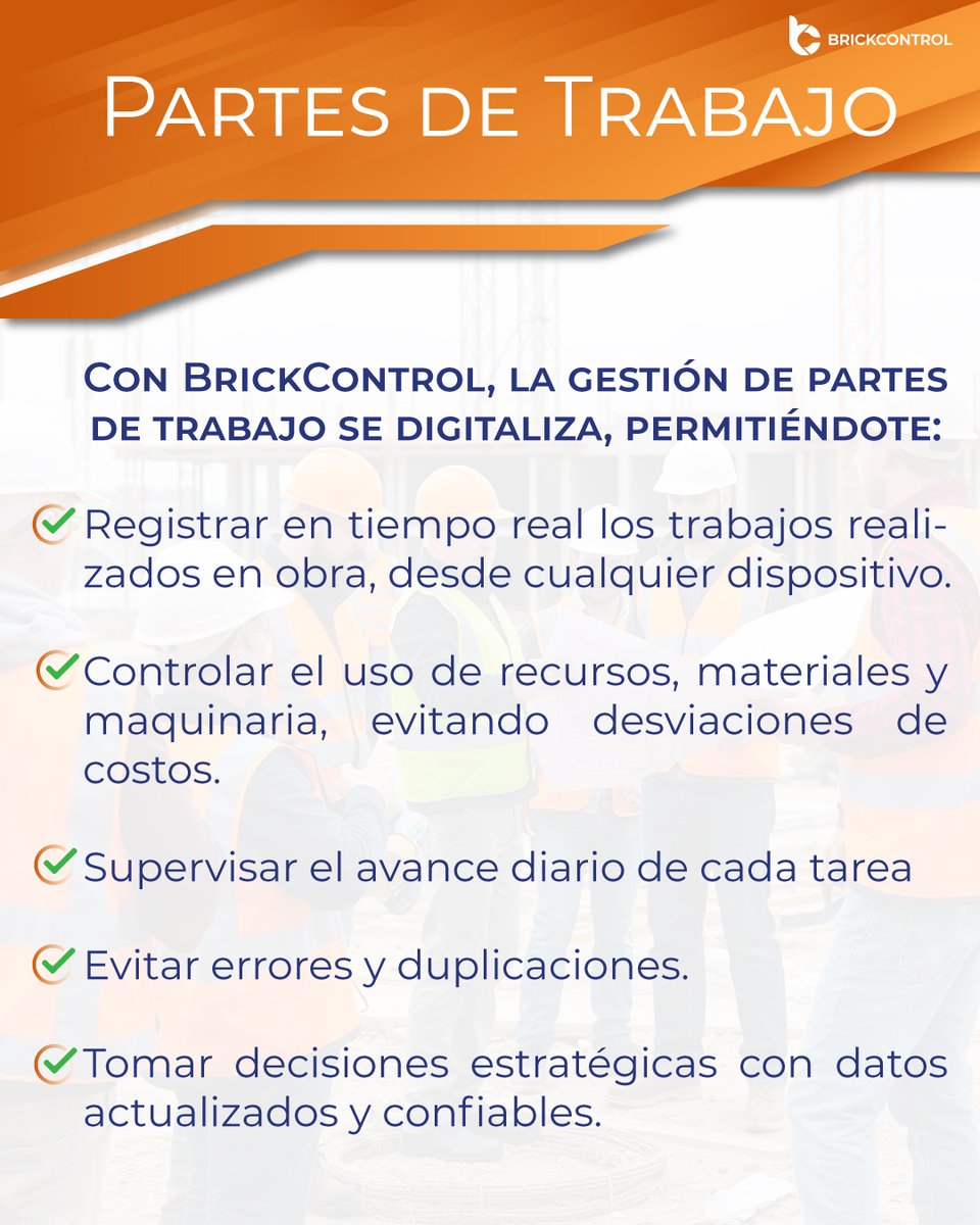 brickcontroles's tweet photo. 🚀 Gestiona partes de trabajo en tiempo real con BrickControl 📲

Registra avances, controla costos y evita errores desde cualquier dispositivo. ¡Optimiza tu obra hoy! 👷‍♂️🏗

#ConstrucciónDigital #GestiónDeObra #BrickControl https://t.co/HdpKBIkU4g