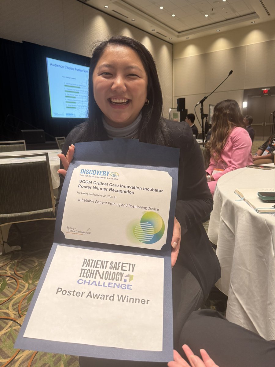 UH Surgery Residents (@uhsurgeryres) on Twitter photo Congratulations to research resident <a href="/MeganZChiu/">Megan Zaiyi Chiu, MD (she/her)</a> on her win at the Patient Safety Technology Challenge poster competition for the Critcial Care Innovation Incubator! She presented a novel patient proning and positioning device! So proud of this incredible innovator! Congratulations to research resident <a href="/MeganZChiu/">Megan Zaiyi Chiu, MD (she/her)</a> on her win at the Patient Safety Technology Challenge poster competition for the Critcial Care Innovation Incubator! She presented a novel patient proning and positioning device! So proud of this incredible innovator!