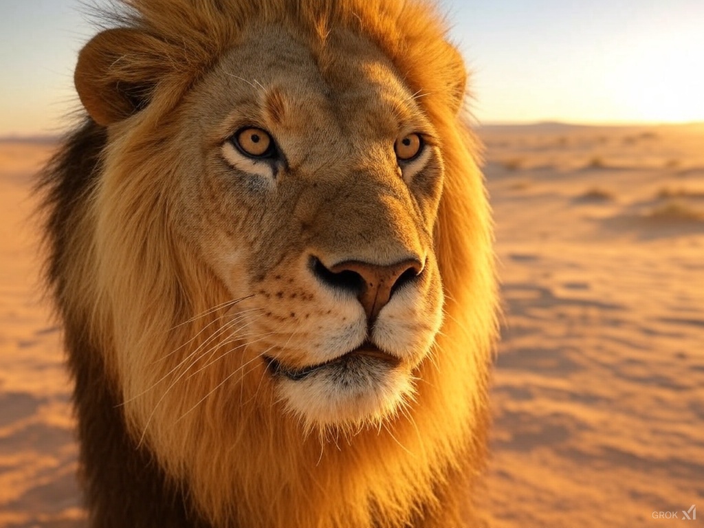 Witness the majestic beauty of the king of the jungle! This stunning lion embodies strength, grace, and untamed wilderness. Truly a symbol of nature's raw power and elegance. #Wildlife #LionKing #NatureLover
