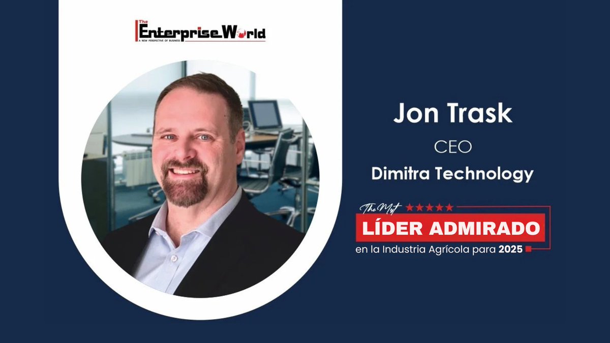 DimitraSpanish's tweet photo. Nuestro CEO, Jon Trask, fue destacado en la historia de portada de The Enterprise World. ¡Echa un vistazo a la historia!

Jon Trask: Pionero del Futuro de la Agricultura con una Tecnología Centrada en el Agricultor:
https://t.co/0Rzh8PGFhb

#dimitra $dmtr #dimitraio #enterpriseworld #dimitrainaction #agricultureindustry #futureofagriculture #dronedata #sustainability #datadrivenfarming #dimitratech #dimitraplatform #dimitratoken #collaboration #acceleration #community #opportunity #farmsolutions #agtech #agritech #agtechnology #agriculture #agricultureglobal #agriculturetechnology #agricultureandfarming #blockchaintechnology #connectedfarmer #supplychain #connectedcoffee #smallholderfarmers #smallholder