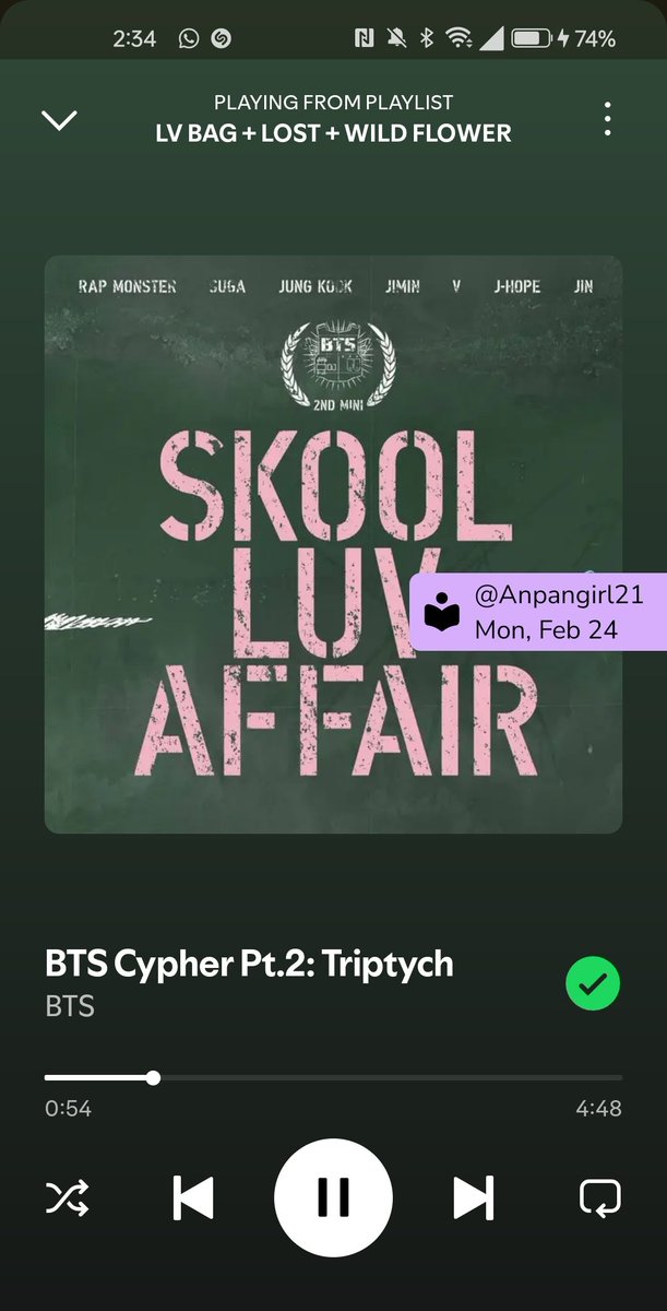 Anpangirl21's tweet photo. — “Todo el estílo &amp; todo el ritmo, es debido a Bangtan. Los niños que van a liderar el siglo 21, el hallyu ha empezado”.        – ‘#CypherPt2’

PD: Así se encuentra mi Stats de Spotify. Con mucho orgullo.

@BTS_twt 
🖇️: https://t.co/51gCdSl6B1 https://t.co/REg59u8VC7