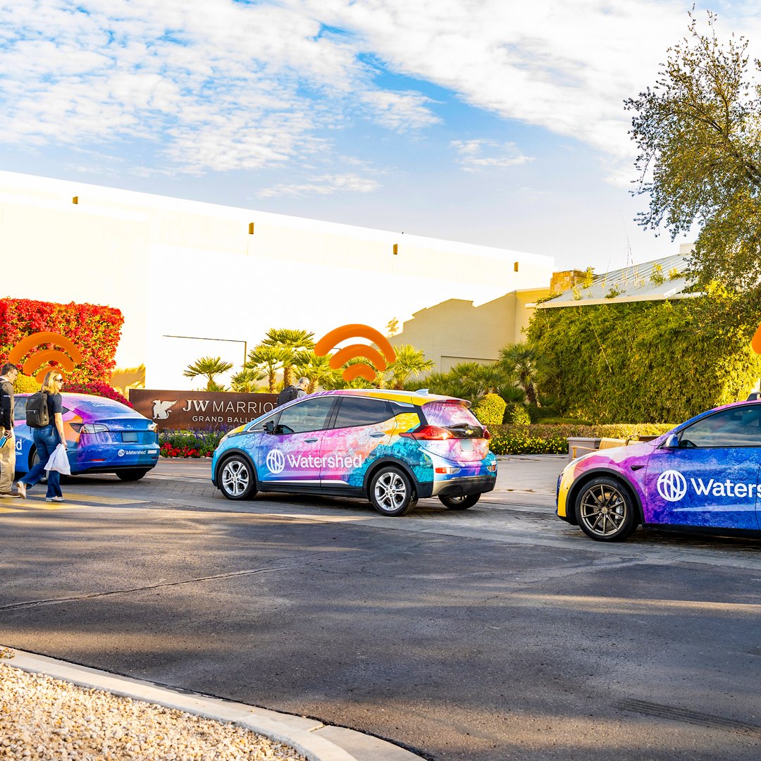 Watershed plots to help businesses "Change Climate Change" by increasing awareness one wrapped EV at a time.

They launched their event-driven campaign ahead of the GreenBiz Conference in Phoenix.

 The curiosity sprung, stopping attendees in their tracks.