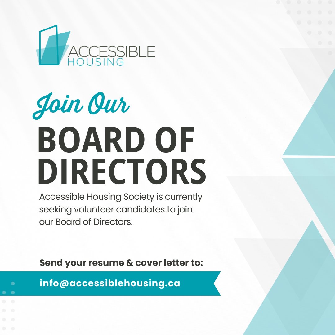 Join Our Board! Accessible Housing seeks passionate individuals to create meaningful change for those with diverse mobility needs. Apply at accessiblehousing.ca/careers . . . #AccessibleHousing #VolunteerOpportunity #AccessibilityForAll #NonprofitYYC