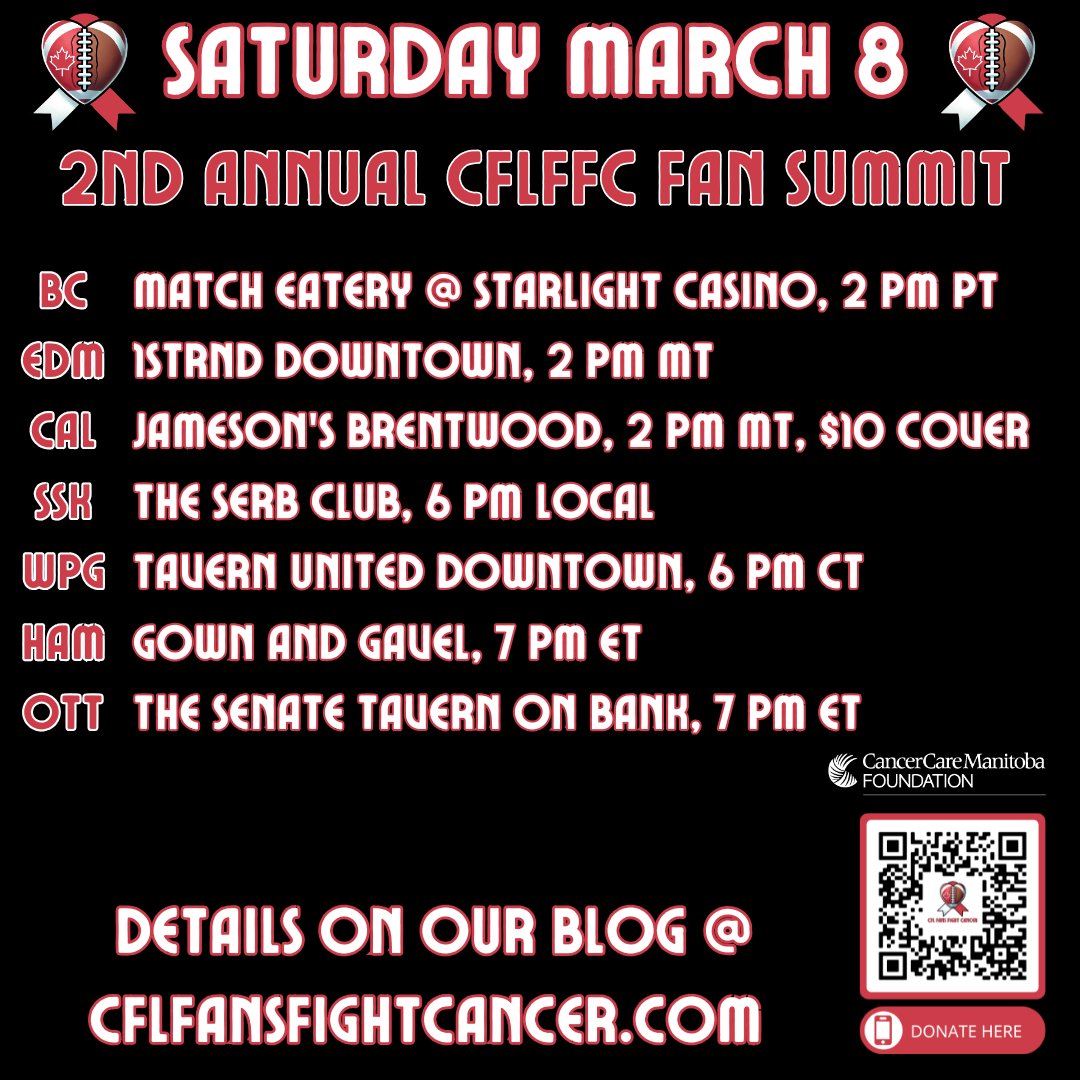 12 days to go! See you March 8 - details below or in our blog. #CFL #CFLFFC #CFLFamily
