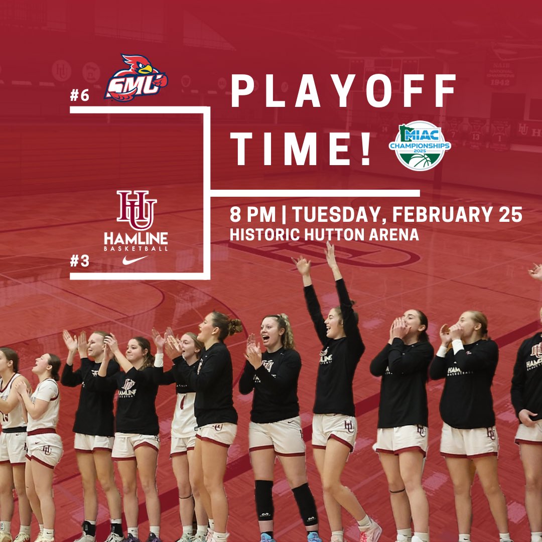 👀 MIAC PLAYOFF TIME! 🤗

It’s the most wonderful time of the year! 

Excited to COMPETE at HOME in Historic Hutton Arena on Tuesday night! #goHU