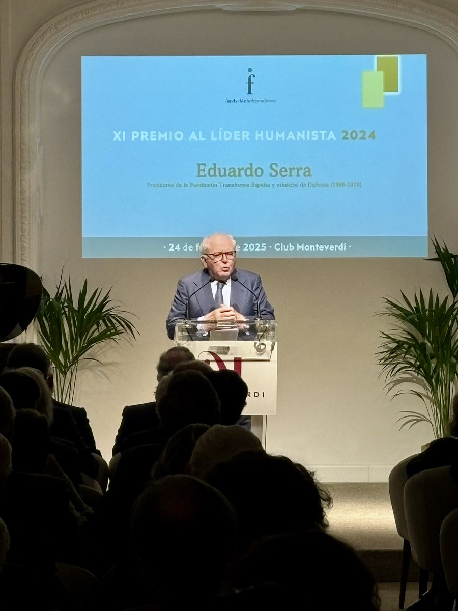D. Eduardo Serra. #PremioLiderHumanista2024 

“Estoy sumamente agradecido a la <a href="/funindependient/">Fund. Independiente</a> por este nombramiento, he tenido muchos elogios a lo largo de mi carrera, pero muy pocos premios”

Síguenos en directo 👉🏻 youtube.com/live/qQ2ZsIVJZ…