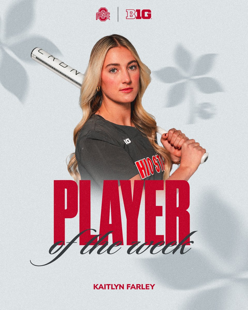 Ohio State Softball (@ohiostatesb) on Twitter photo She hit .667 last weekend with three HRs, six RBI, a 1.333 slugging pct. and .688 on-base percentage.
Itโs easy to see why <a href="/kaitlynfarley03/">Kaitlyn Farley</a> is this weekโs <a href="/B1Gsoftball/">Big Ten Softball</a> Player of the Week ๐ #GoBucks She hit .667 last weekend with three HRs, six RBI, a 1.333 slugging pct. and .688 on-base percentage.
Itโs easy to see why <a href="/kaitlynfarley03/">Kaitlyn Farley</a> is this weekโs <a href="/B1Gsoftball/">Big Ten Softball</a> Player of the Week ๐ #GoBucks