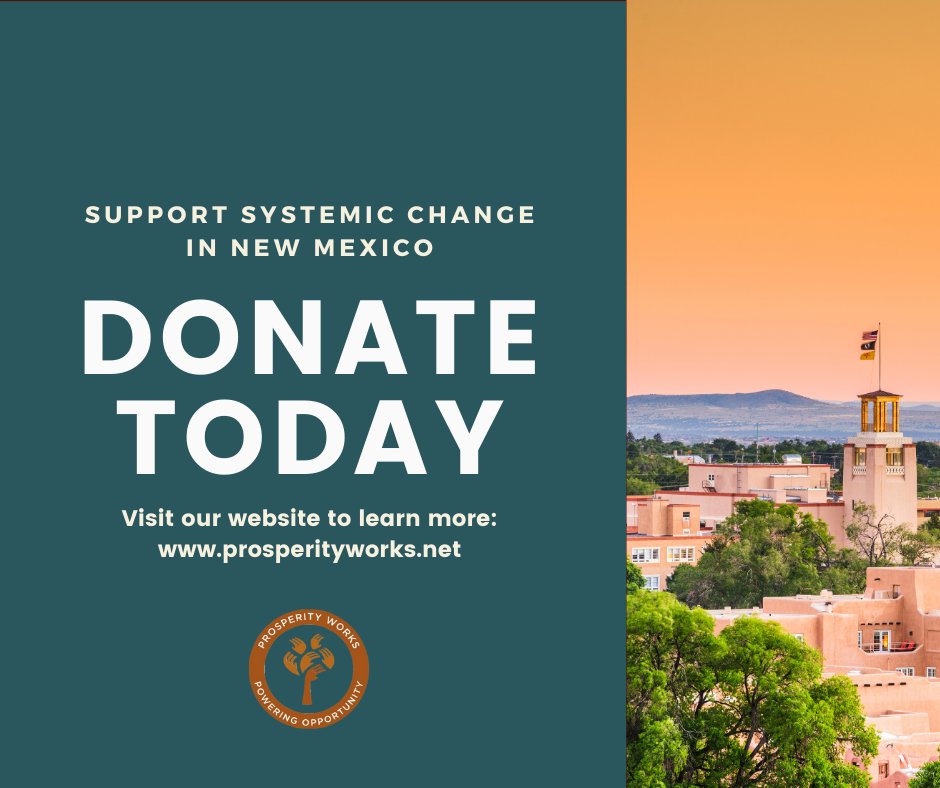 Invest in a brighter future for New Mexico!

At Prosperity Works, we help individuals and families build financial security through matched savings programs, financial coaching, and access to resources that create lasting opportunities.

Give today: heyor.ca/8U1vkP
