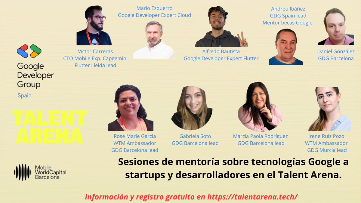 andreu ibanez (@andreuibanez) on Twitter photo Y durante todo el evento un grupo de mentoras y mentores de diversas comunidades como <a href="/GDGBarcelona/">GDG Barcelona</a> <a href="/GDGLleida/">GDGLleida</a> <a href="/GDGMurcia/">Google Developer Groups Murcia</a> <a href="/GDGLaRioja/">GDG La Rioja</a> <a href="/FlutterLleida/">FlutterLleida</a> estaremos disponibles en la zona de mentoría del #TalentArena2025 para ayudar a quien lo requiera con nuestros conocimientos. Y durante todo el evento un grupo de mentoras y mentores de diversas comunidades como <a href="/GDGBarcelona/">GDG Barcelona</a> <a href="/GDGLleida/">GDGLleida</a> <a href="/GDGMurcia/">Google Developer Groups Murcia</a> <a href="/GDGLaRioja/">GDG La Rioja</a> <a href="/FlutterLleida/">FlutterLleida</a> estaremos disponibles en la zona de mentoría del #TalentArena2025 para ayudar a quien lo requiera con nuestros conocimientos.