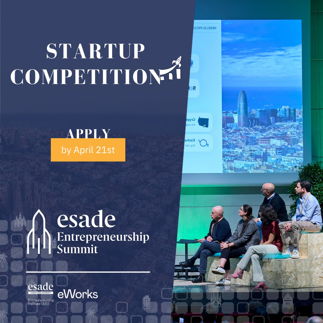 eWorks Founder News | Meet investors, network after 4YFN &amp; compete at EESummit25! - mailchi.mp/esade/founders…