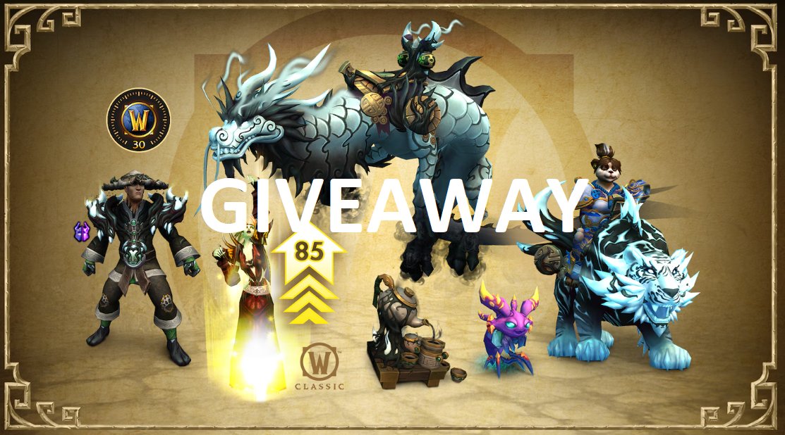 Giveaway Epic Pack: Mists of Pandaria

Retweet 👍
Follow 👌

Good Luck. Winner drawn in a few days 🎁🎉 
#worldofwarcraft #wowclassic