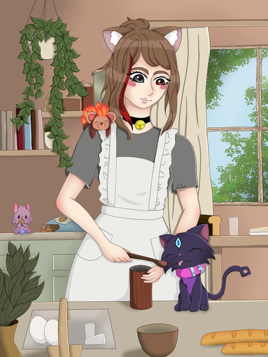 yacha_shan's tweet photo. Voici ma participation au challenge DTIYS de @spiritcitylofi ! Egalement retrouvable sur Instagram (YachaMiaou) et sur le Discord de @SpiritCityLofi
#DTIYS #SpiritCityDTIYS https://t.co/1CDfIuGN3Z