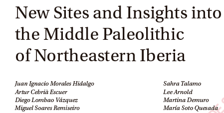 jimorales12's tweet image. Upcoming paper: 'New Sites and Insights Into the Middle Paleolithic of Northeastern Iberia'
Our contribution to 'Neandertals at the end of the world. New perspectives for Iberia', novel MP sequences and dating!
