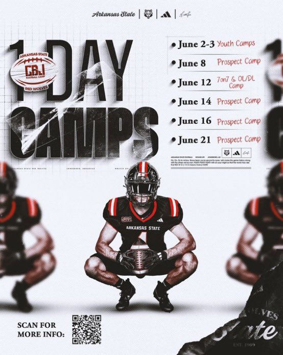 Thank you <a href="/AStateFB/">Arkansas State Football</a> for the camp invite!!! <a href="/RylanStamn/">Rylan Stamn</a>