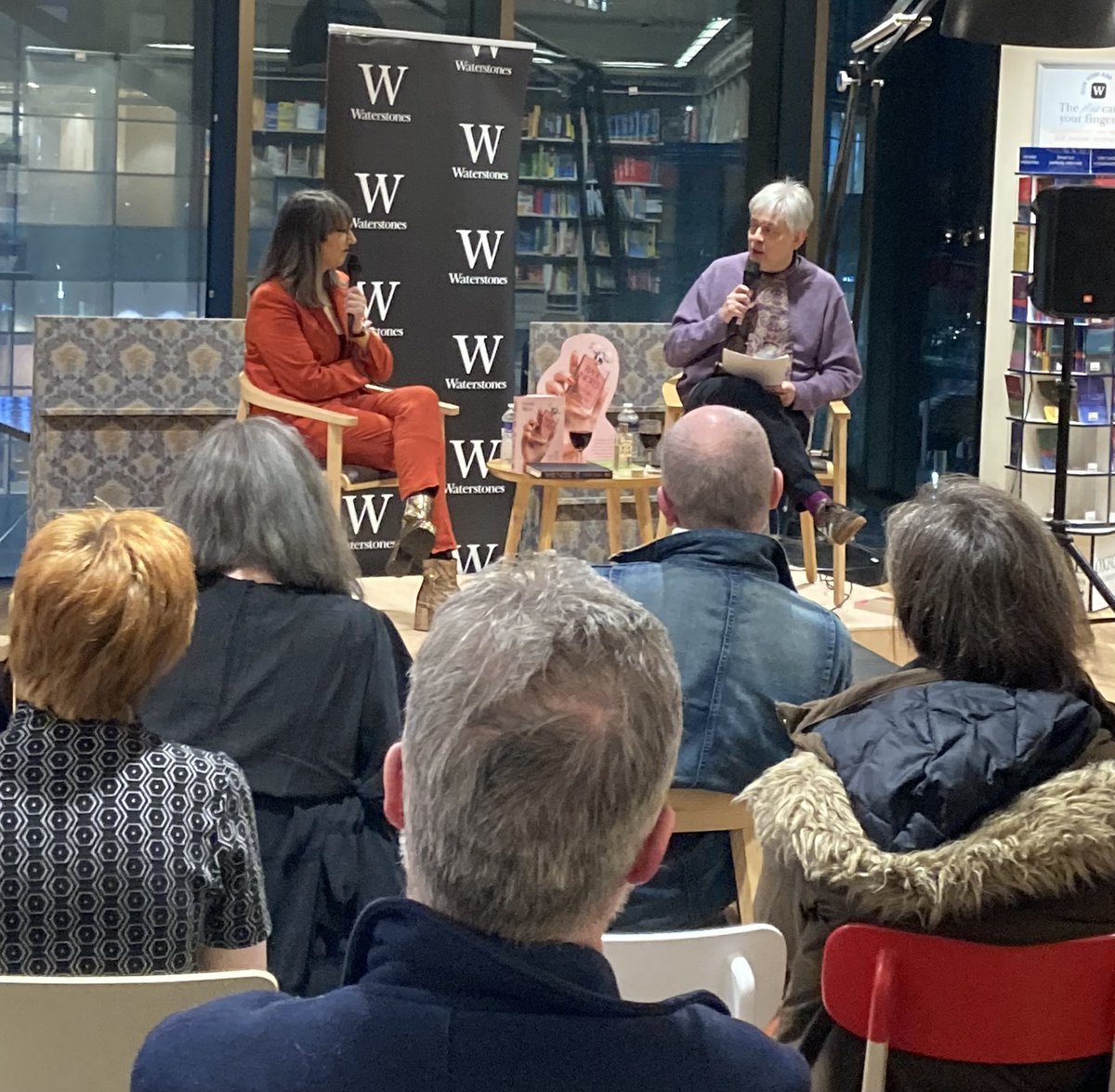 WaterstonesLPL's tweet image. And we’re off!! @adellestripe discussing her fabulous memoir #BaseNotes with @i_am_mill_i_am - we have so far covered olfactory memories of Giorgio Beverly Hills, CK One, Elnett &amp;amp; Rive Gauche. Also Sissy &amp;amp; Ada faces, the Blackpool Tower ballroom, Arthur Scargill &amp;amp; ice skating…