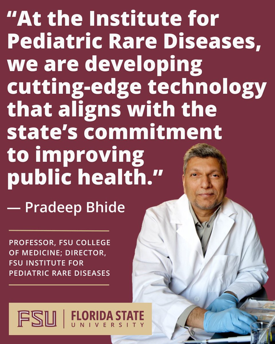 FSU Research (@fsuresearch) on Twitter photo This Friday, <a href="/FSUIPRD/">FSU Insititute for Pediatric Rare Diseases</a> will celebrate the researchers helping to create treatments for patients with rare diseases. Join Dr. Pradeep Bhide, <a href="/AdamAndersonFL/">Rep. Adam Anderson</a>, <a href="/PresMcCullough/">FSU President Richard McCullough</a> and other supporters in this fight for #RareDiseaseDay.
See the full program ➡️ viewer.joomag.com/rare-disease-d… This Friday, <a href="/FSUIPRD/">FSU Insititute for Pediatric Rare Diseases</a> will celebrate the researchers helping to create treatments for patients with rare diseases. Join Dr. Pradeep Bhide, <a href="/AdamAndersonFL/">Rep. Adam Anderson</a>, <a href="/PresMcCullough/">FSU President Richard McCullough</a> and other supporters in this fight for #RareDiseaseDay.
See the full program ➡️ viewer.joomag.com/rare-disease-d…